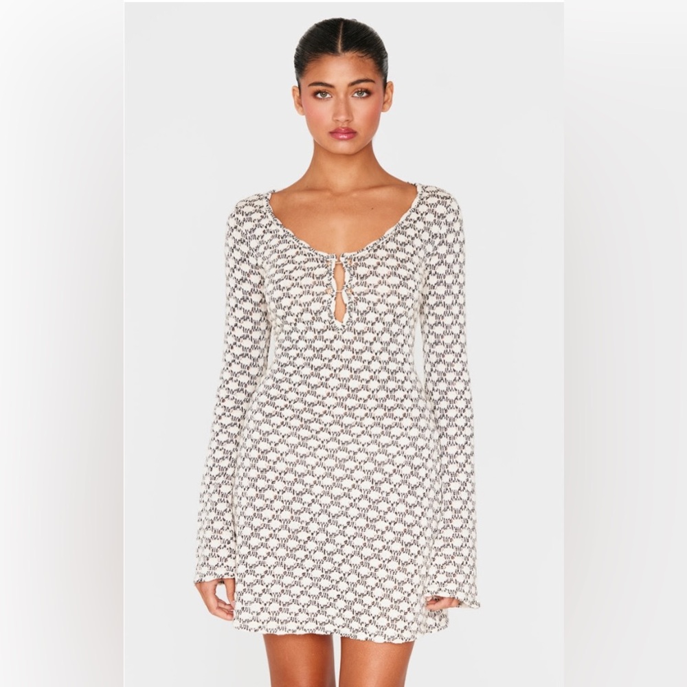 NWT cream textured dress